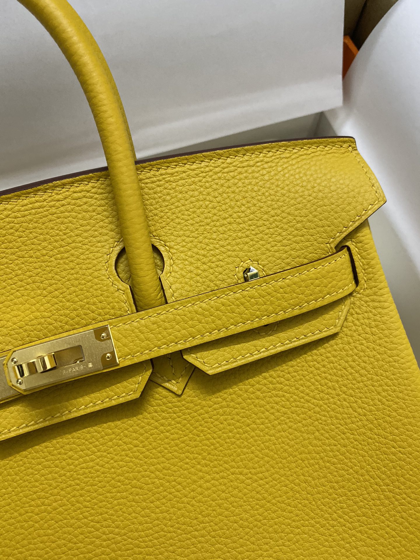 Hermes Birkin 25CM Togo Leather Handbag Yellow